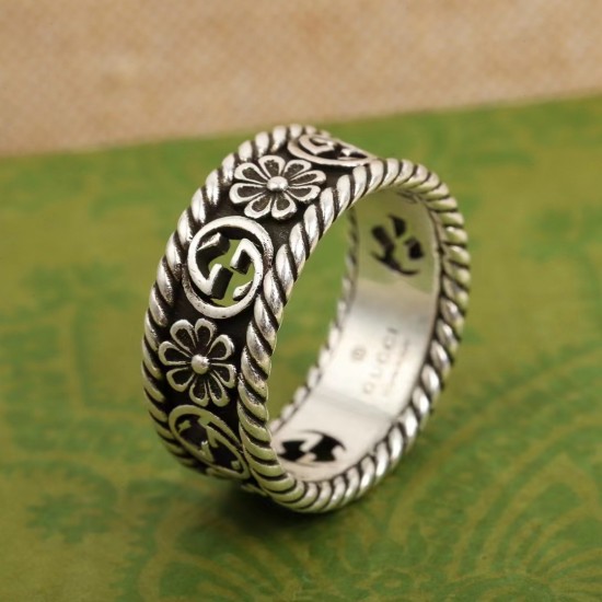 Gucci Interlocking Silver Ring