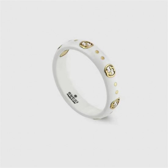 Gucci Icon Ring with Yellow Gold Interlocking G