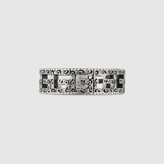 Gucci Silver Ring with Square G