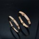 Hermes Collier de Chien Double Layer Bracelet White Gold/Rose Gold