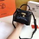 Hermes Embroidered Kelly Bag Black