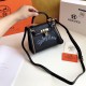 Hermes Embroidered Kelly Bag Black