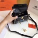 Hermes Embroidered Kelly Bag Black