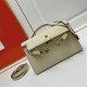 Hermes Swift Kelly Pochette White