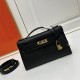 Hermes Swift Kelly Pochette Black