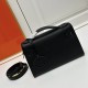 Hermes Swift Kelly Pochette Black