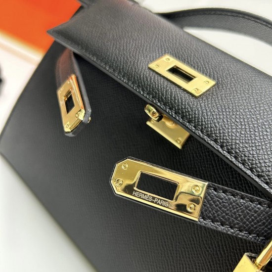 Hermes Swift Kelly Pochette Black