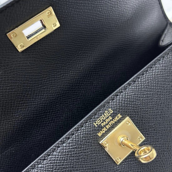 Hermes Swift Kelly Pochette Black