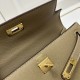 Hermes Swift Kelly Pochette Light Brown