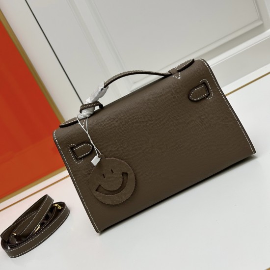 Hermes Swift Kelly Pochette Dark Brown