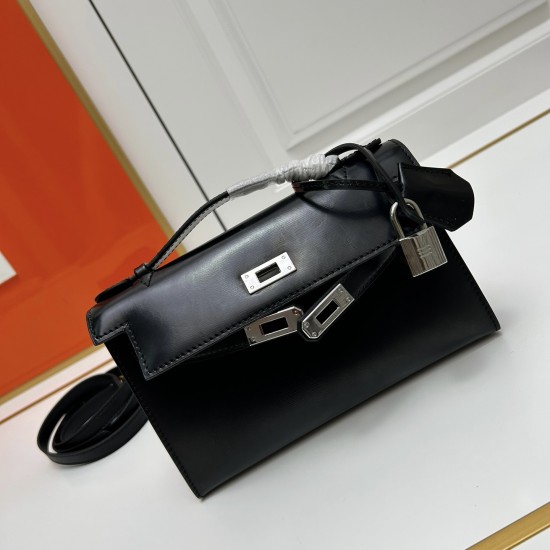 Hermes Swift Kelly Pochette Black