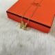 Hermes Pop “H” logo Necklace Set With Pavé Diamonds On The Spiral