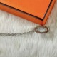 Hermes Pop “H” logo Necklace Set With Pavé Diamonds On The Spiral