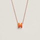 Hermes Pop H Pendant Necklace In Orange