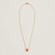 Hermes Pop H Pendant Necklace In Orange