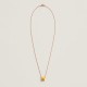 Hermes Pop H Pendant Necklace In Yellow