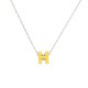 Hermes Pop H Pendant Necklace In Yellow