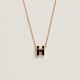 Hermes Pop H Pendant Necklace In Black