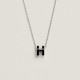 Hermes Pop H Pendant Necklace In Black