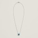 Hermes Pop H Pendant Necklace In Navy