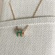 Hermes Pop H Pendant Necklace In Forest Green