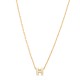 Hermes Pop H Pendant Necklace In Pale Yellow