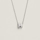 Hermes Pop H Pendant Necklace In White