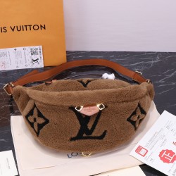 LV LouisVuitton Hand Bag,Shoulder Bags 021 Flocked Velvet Plush BUMBAG