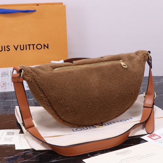 LV LouisVuitton Hand Bag,Shoulder Bags 021 Flocked Velvet Plush BUMBAG