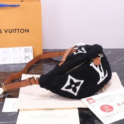 LV LouisVuitton Hand Bag,Shoulder Bags 022 Flocked Velvet Plush BUMBAG