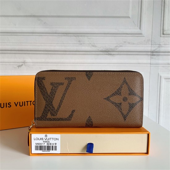 LV LouisVuitton ZIppy Zipper Wallet Printed Canvas Fit Zip Around Wallet