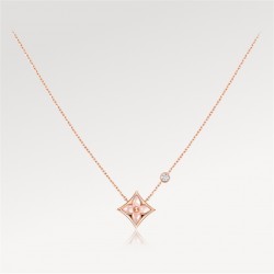 Lv Color Blossom BB Star Pendant, Pink Gold, Pink Mother-Of-Pearl And Diamond