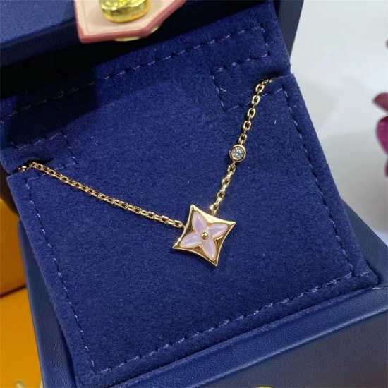 Lv Color Blossom BB Star Pendant, Pink Gold, Pink Mother-Of-Pearl And Diamond