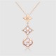 LV Color Blossom Lariat Necklace, Pink Gold, White Mother-Of-Pearl And Diamond