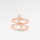 LV Idylle Blossom Two-Row Ring, Pink Gold And Diamonds