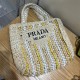 PRADA Shoulder Bags 001 Woven Tote Bag