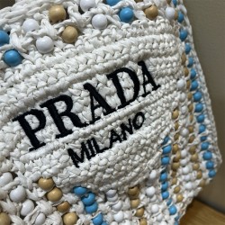 PRADA Shoulder Bags 002 Woven Tote Bag