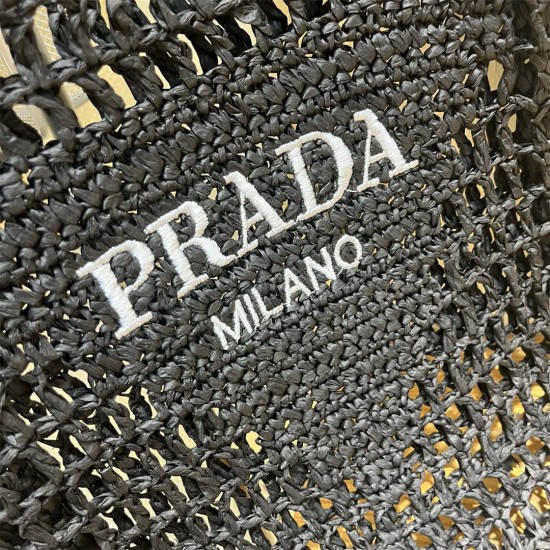 PRADA Shoulder Bags 010 Woven Tote Bag