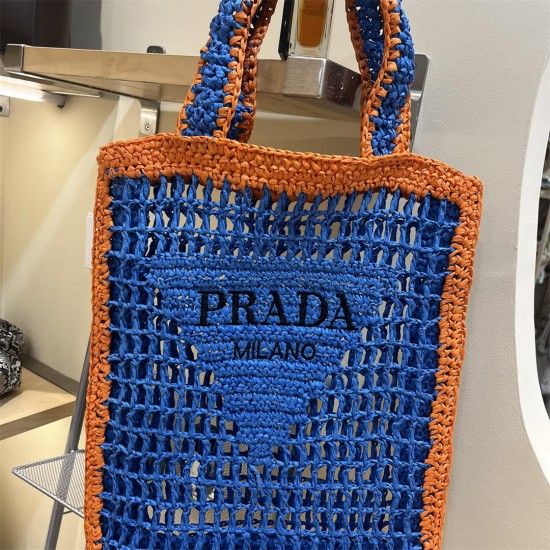 PRADA Shoulder Bags 010 Woven Tote Bag