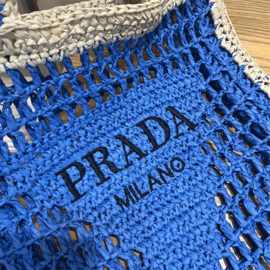 PRADA Shoulder Bags 010 Woven Tote Bag