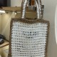 PRADA Shoulder Bags 010 Woven Tote Bag