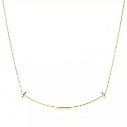 Tiffany T Smile Pendant in Yellow Gold, Large