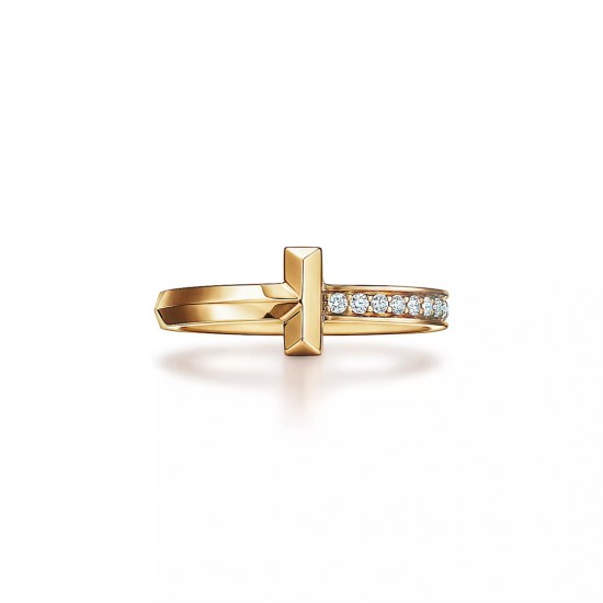 Tiffany T1 Ring 18k Gold With Diamonds 