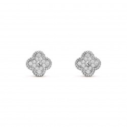 Van Cleef & Arpels Magic Alhambra Earrings With Pave Diamonds 3 Colors