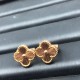 Van Cleef & Arpels Vintage Alhambra Earring Guilloche 3 Colors