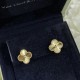 Van Cleef & Arpels Vintage Alhambra Earring Guilloche 3 Colors