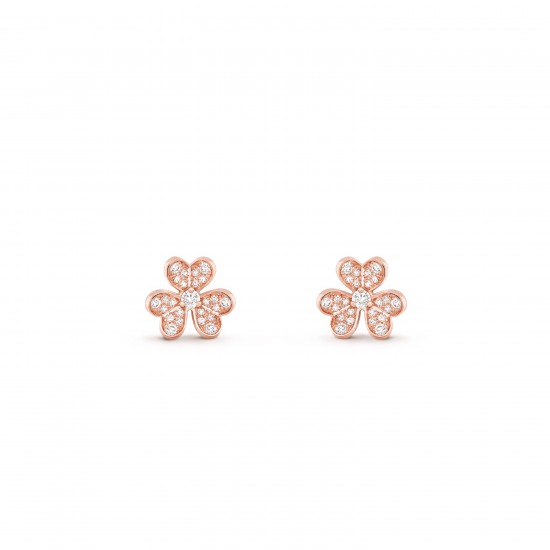 Van Cleef & Arpels Frivole Earrings With Pave Diamond 3 Colors Mini