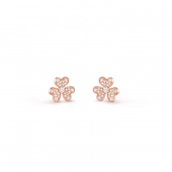 Van Cleef & Arpels Frivole Earrings With Pave Diamond 3 Colors Mini