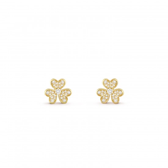 Van Cleef & Arpels Frivole Earrings With Pave Diamond 3 Colors Mini