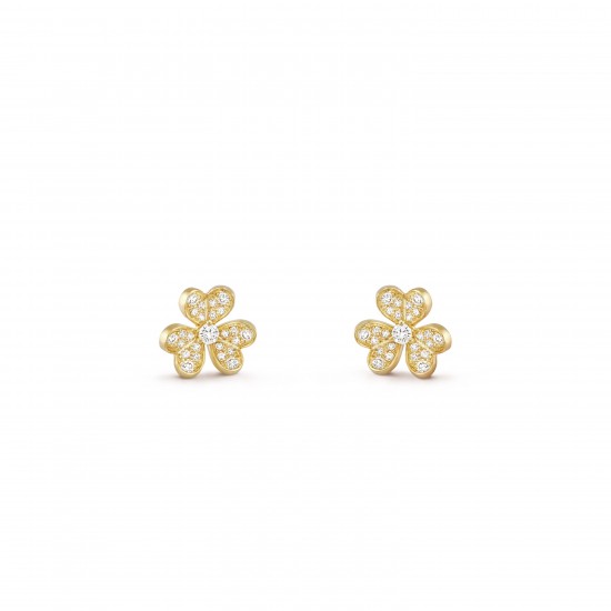 Van Cleef & Arpels Frivole Earrings With Pave Diamond 3 Colors Mini